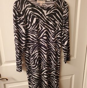 Michael Kors Zebra Print Bodycon Dress
